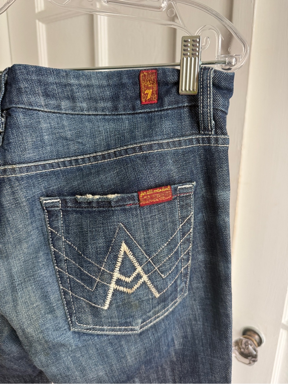 Vintage 7 For All Mankind Y2K "A" Pocket Bootcut Jeans Size 28 - 31” inseam